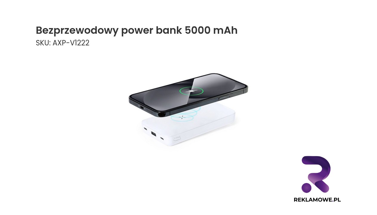 Bezprzewodowy power bank o pojemności 5000 mAh