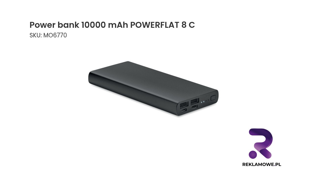 Power bank 10000 mAh POWERFLAT 8 C wydajny i przenośny
