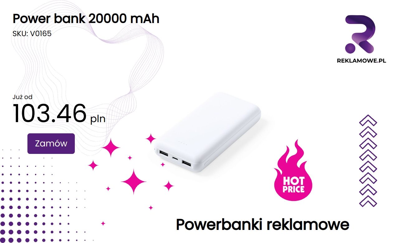 Power bank o pojemności 20000 mAh