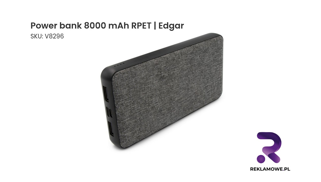 Power bank 8000 mAh RPET Edgar