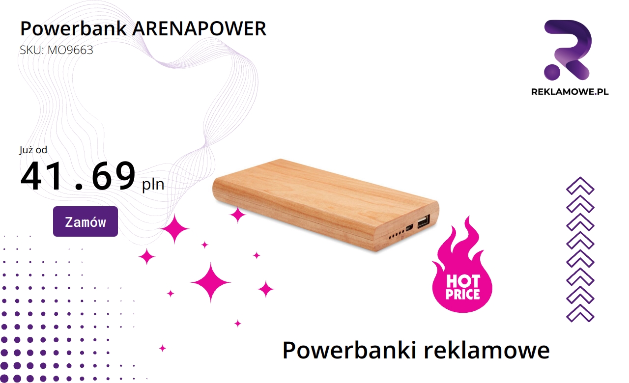 Powerbank ARENAPOWER o wysokiej pojemności