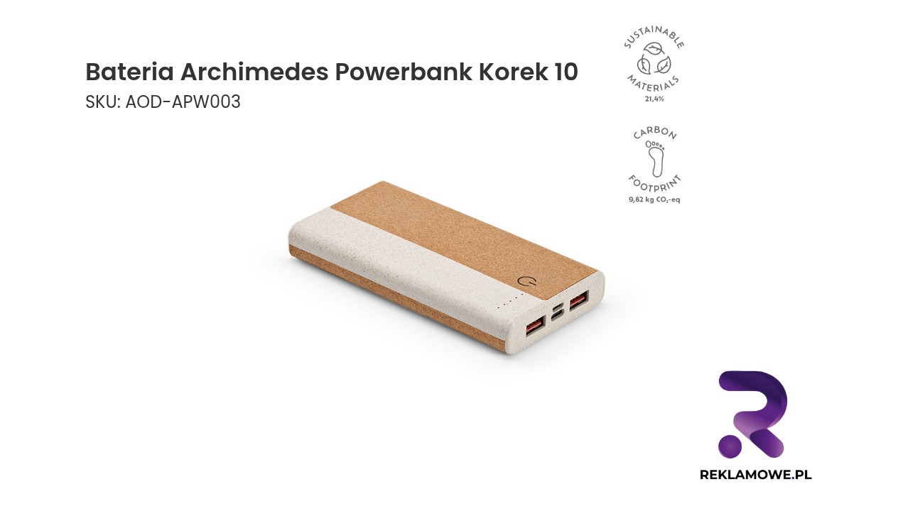 Bateria Archimedes Powerbank Korek 10 000 mAh Bateria Archimedes Powerbank Korek 10 - zdjęcie produktu