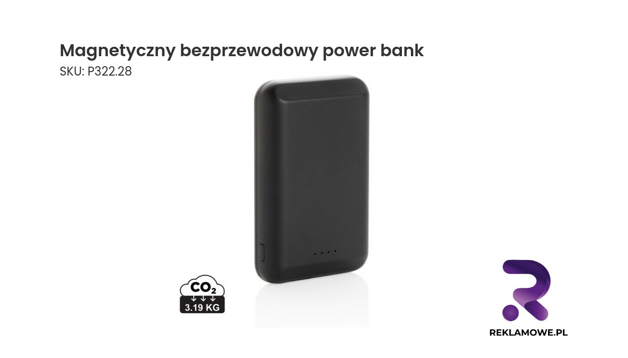 Magnetyczny bezprzewodowy power bank do ładowania