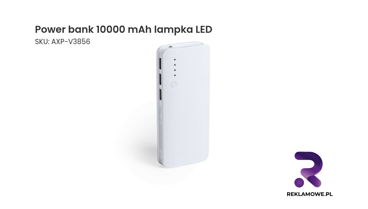 Power bank 10000 mAh z lampką LED