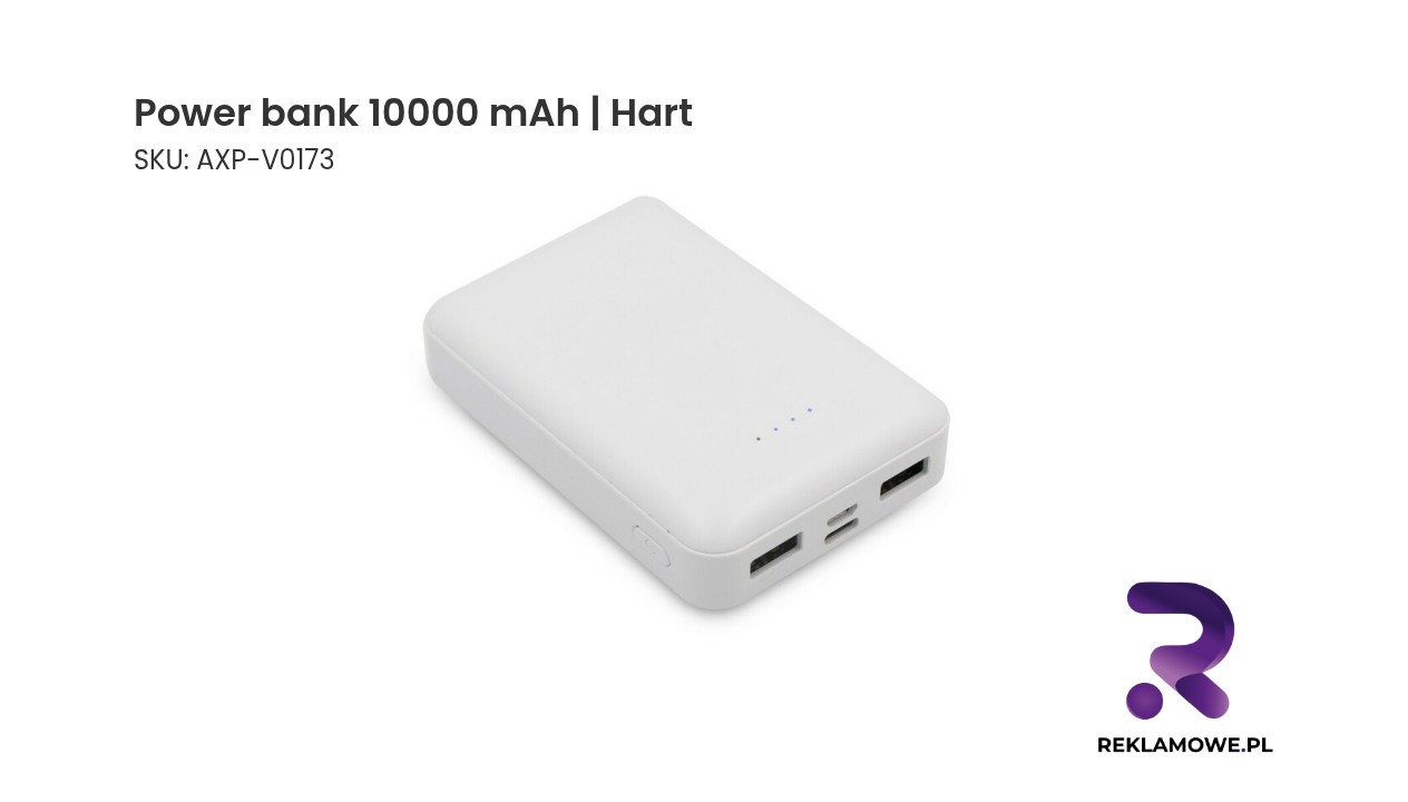 Power bank 10000 mAh | Hart Power bank 10000 mAh Hart - przenośna ładowarka do smartfona