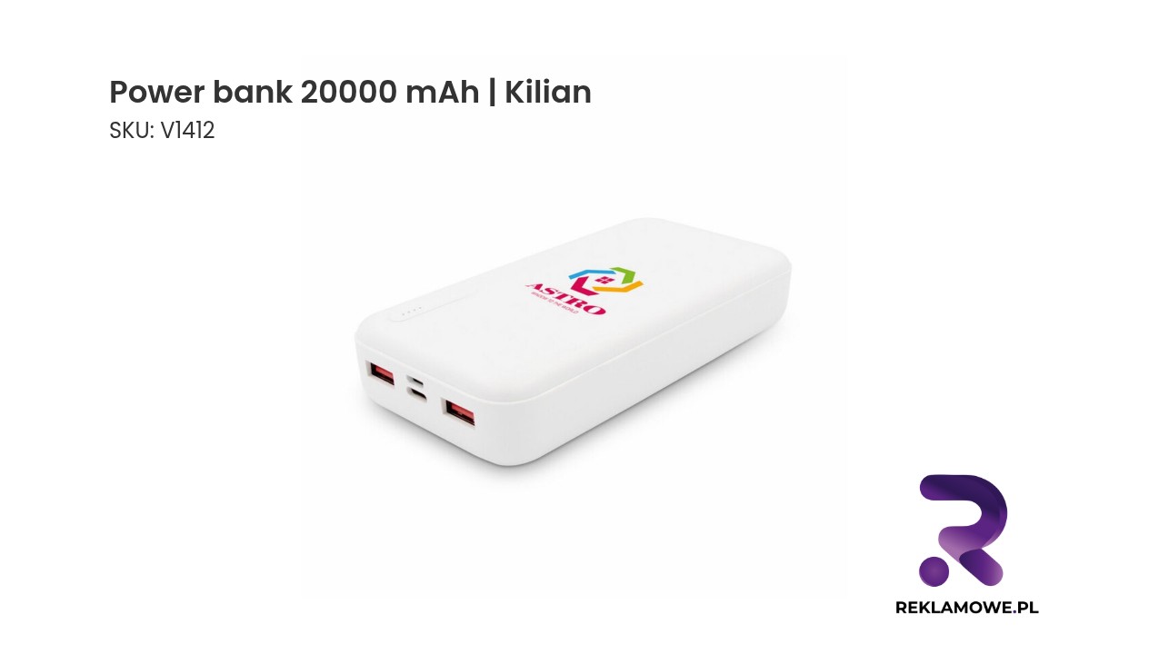 Power bank Kilian o pojemności 20000 mAh