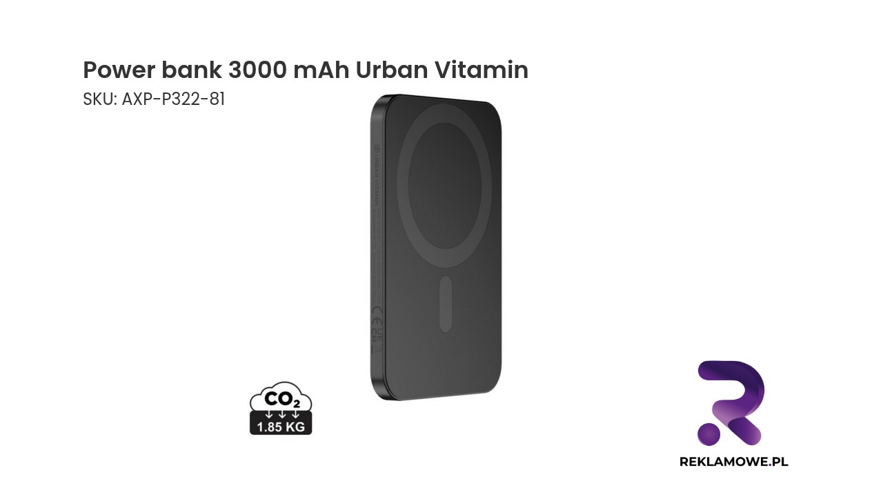 Power bank 3000 mAh Urban Vitamin - przenośna bateria do ładowania urządzeń