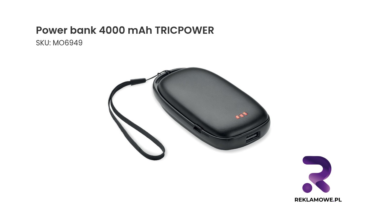 Power bank 4000 mAh TRICPOWER - przenośna bateria do ładowania urządzeń