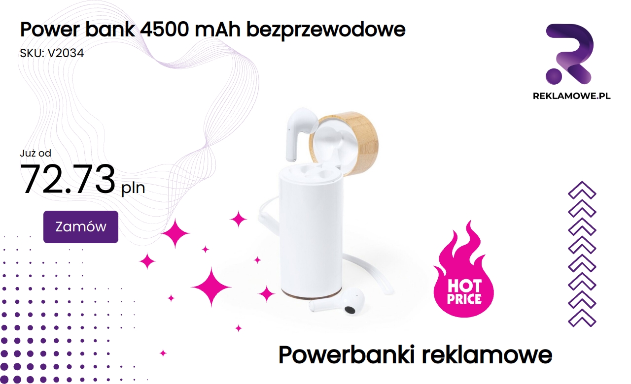 Power bank 4500 mAh bezprzewodowy