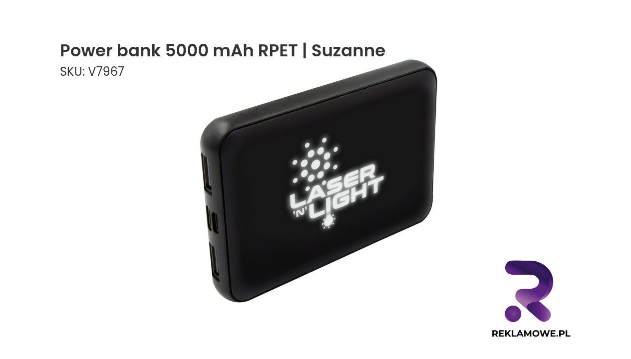 Power bank 5000 mAh RPET Suzanne