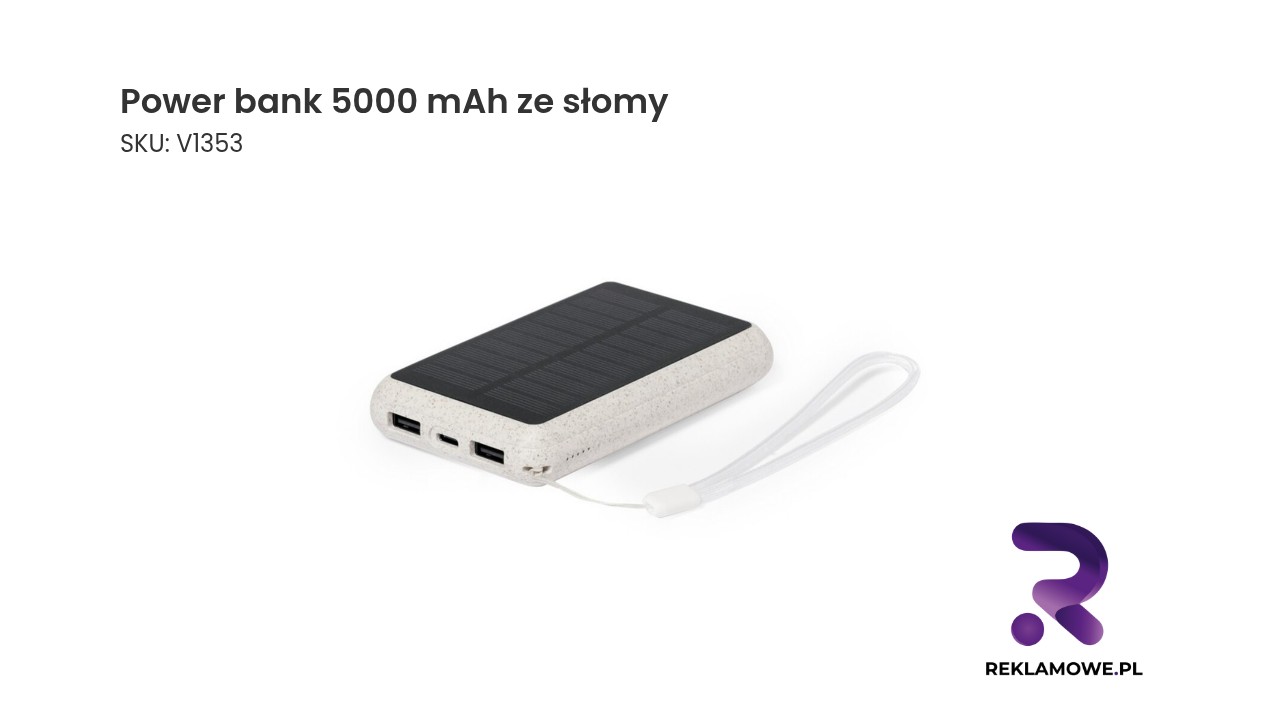 power bank 5000 mAh ze slomy pszenicznej 1