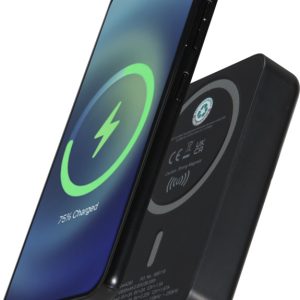 Acrab magnetyczny bezprzewodowy powerbank o pojemności 10 000 mAh i mocy 15 W z technologią 20 W PD — wykonany z tworzyw sztucznych pochodzących z recyklingu 12444201