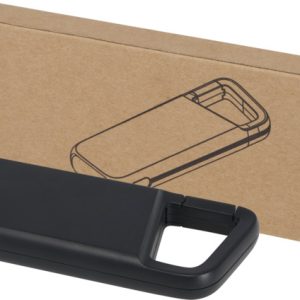Alkes wodoodporny powerbank z karabińczykiem o pojemności 5000 mAh i mocy 12 W, wykonany z tworzyw sztucznych pochodzących z recyklingu 12447001