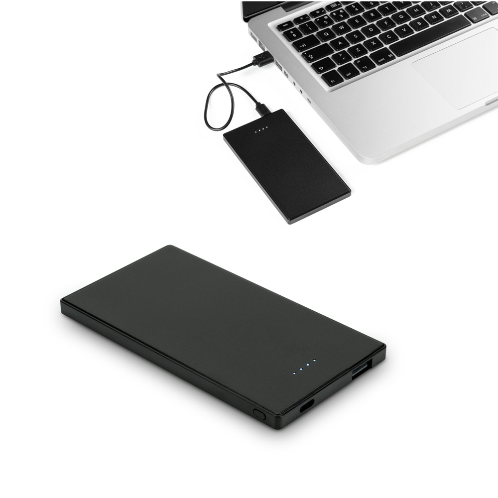 DENNING. Smukły power bank ze stali nierdzewnej o pojemności 5000 mAh 97184_set