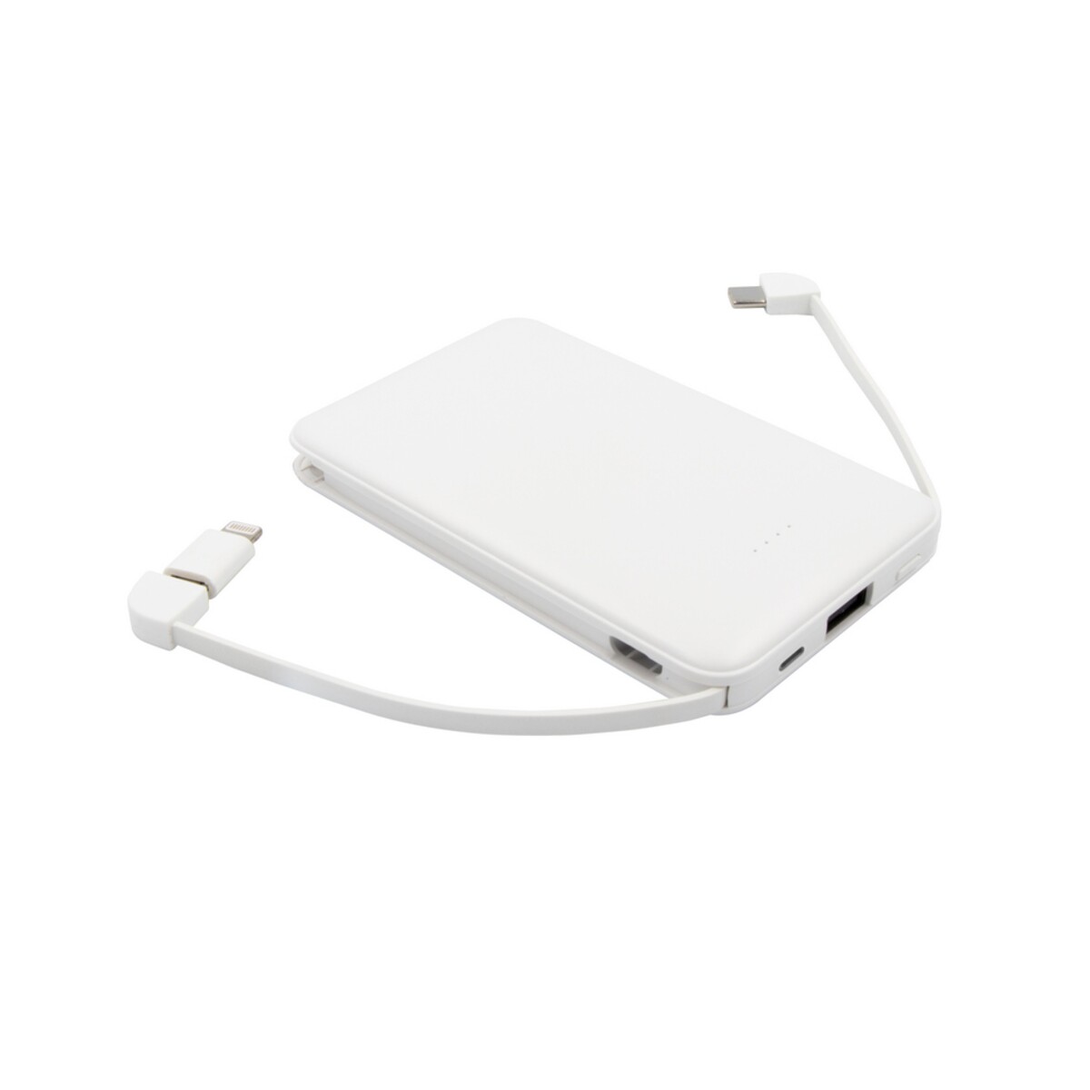 Power bank 5000 mAh ze zintegrowanymi kablami, adapter w komplecie | Presley V0905-02_AAA01