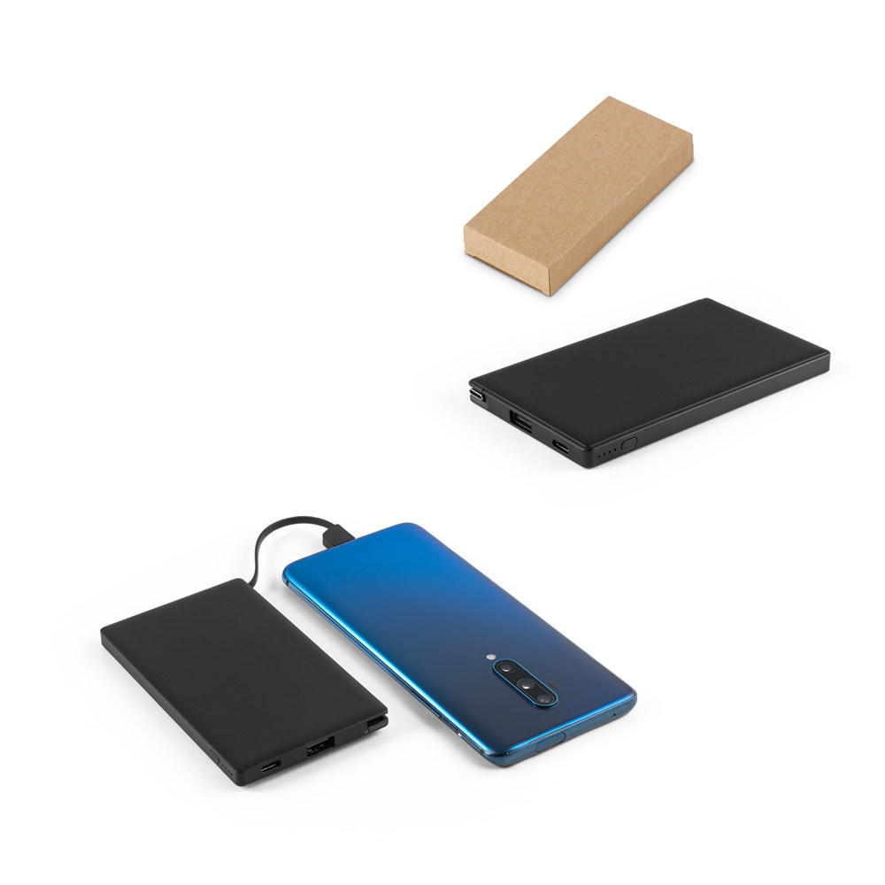 WIGNER. Power bank 4.000 mAh wykonany w ABS pochodzącego z recyklingu (100% rABS) 97163_set