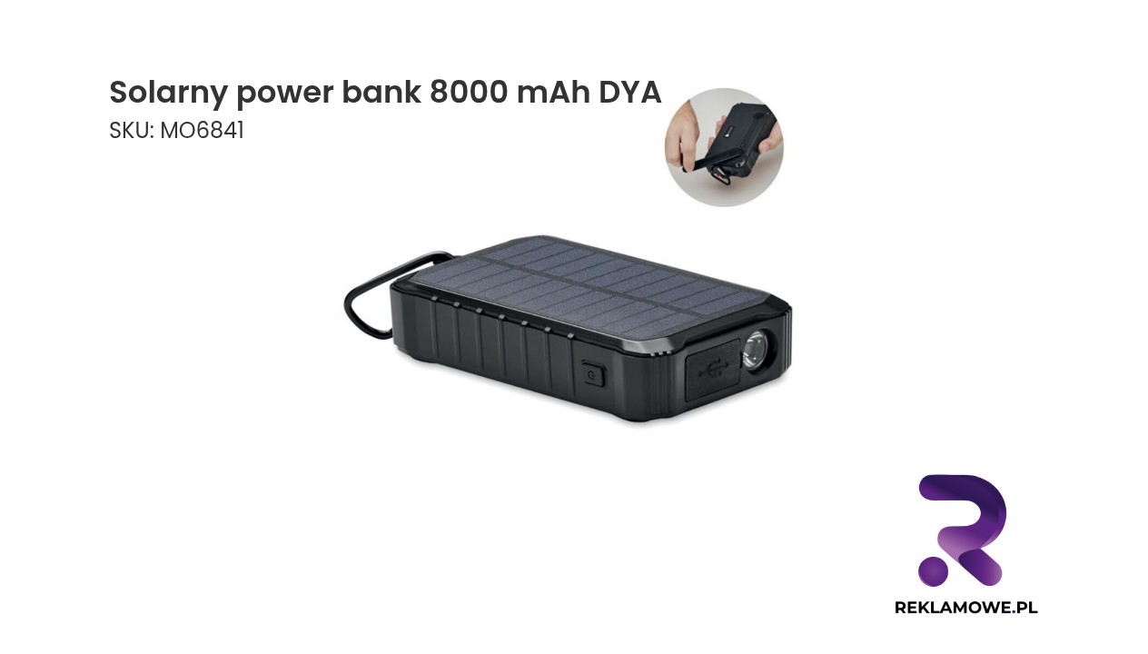 Solarny power bank 8000 mAh marki DYA