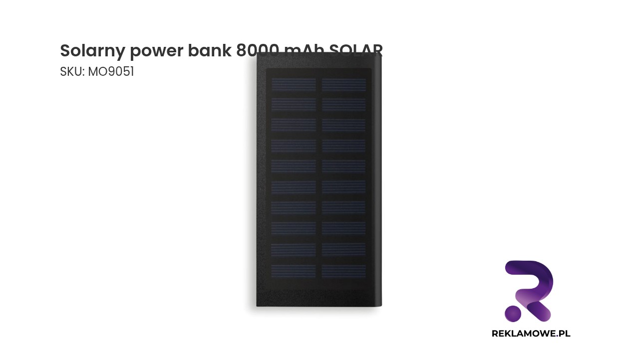 Solarny power bank 8000 mAh SOLAR - przenośna ładowarka solarna