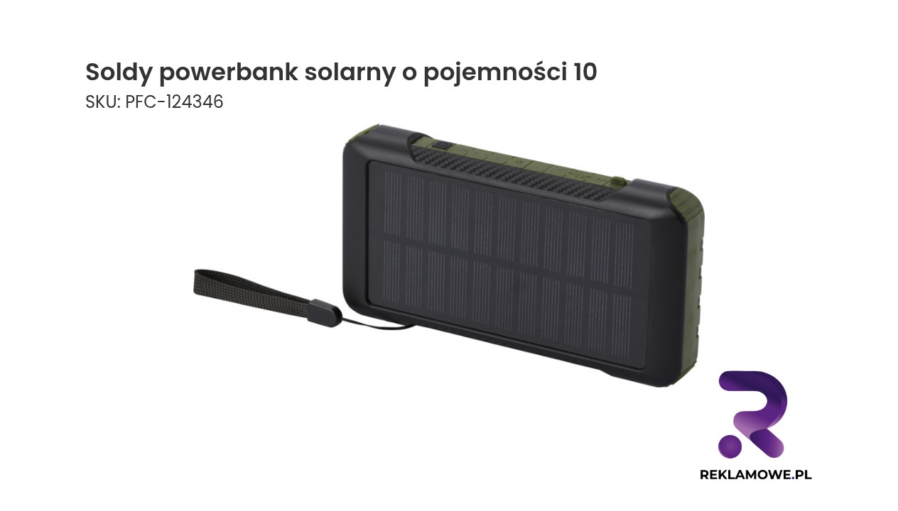 Soldy powerbank solarny o pojemności 10 – przenośna ładowarka solarna